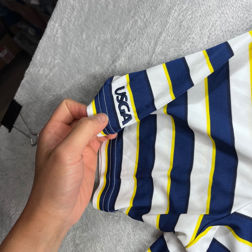 Polo Ralph Lauren 2020 US Open Winged Foot Golf Polo Shirt Mens XXXL Blue Stripe - Picture 4 of 10